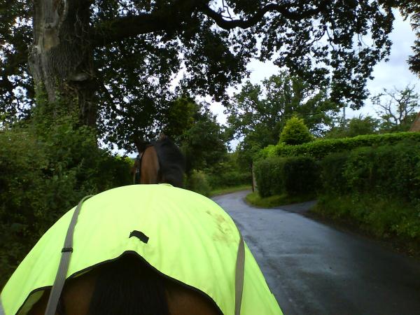 Out of the yard and down the road